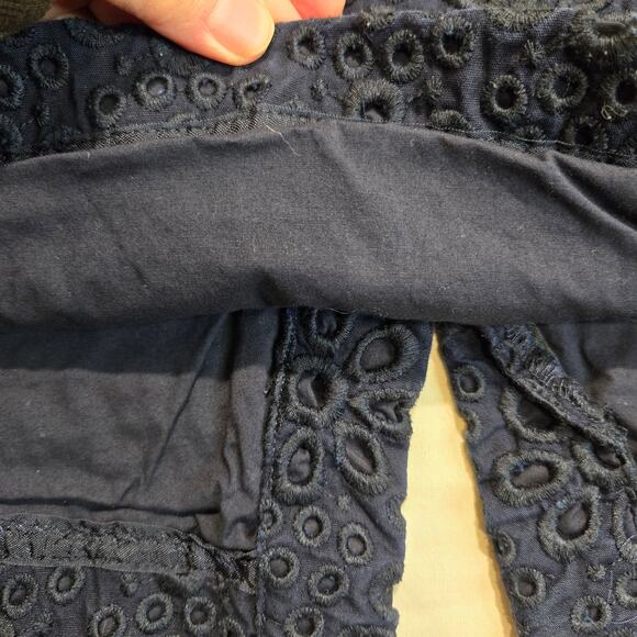 J. Crew Black Eyelet No. 2 Pencil Skirt Size 6 Officecore - Picture 10 of 10